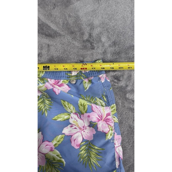 Polo Ralph Lauren Swim Trunks Mens L Blue Floral Hawaiian Board Shorts Tropical - Picture 10 of 10